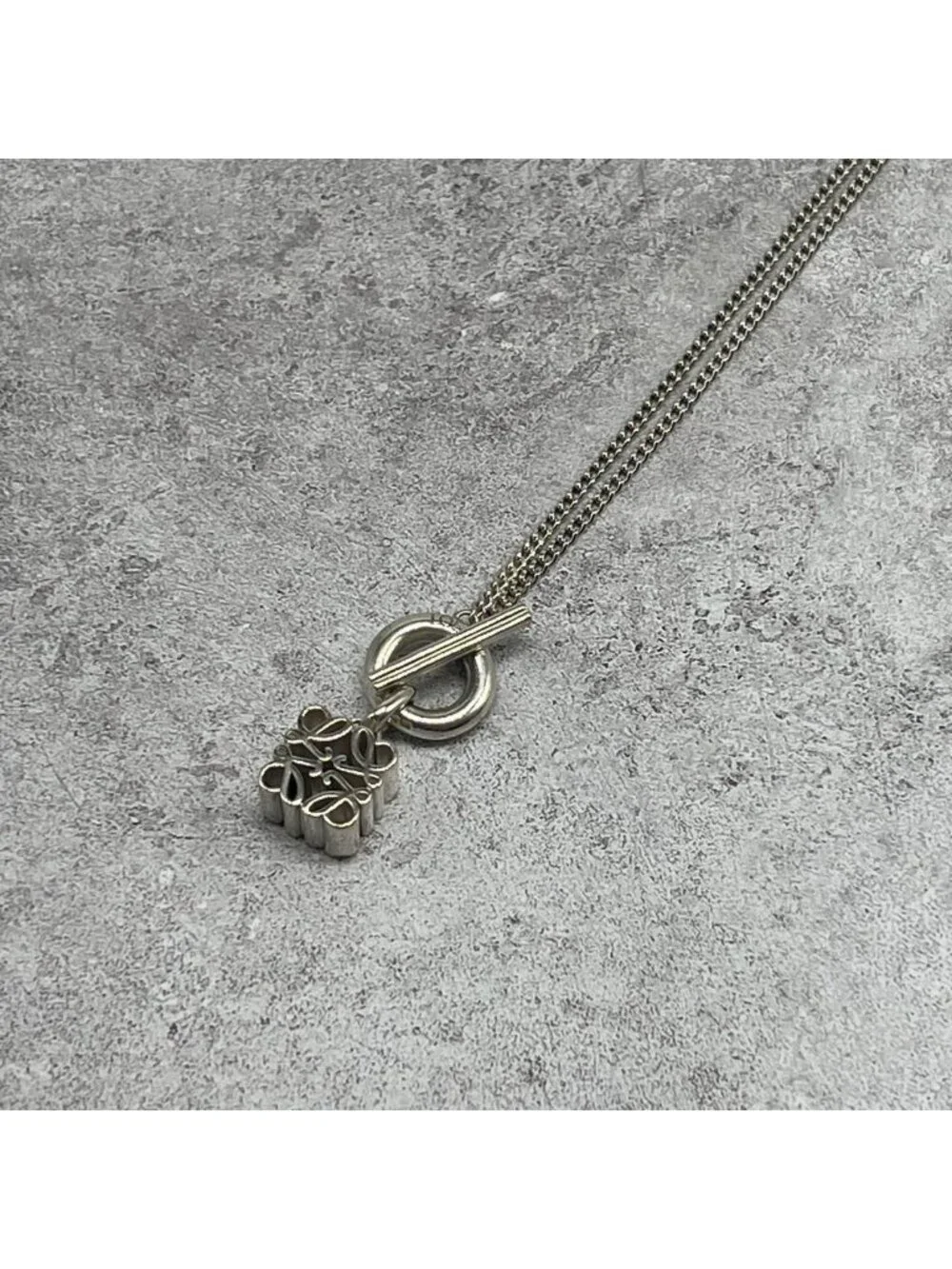 Loewe Anagram Toggle Necklace Charm